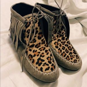 Fringe Cheetah Booties